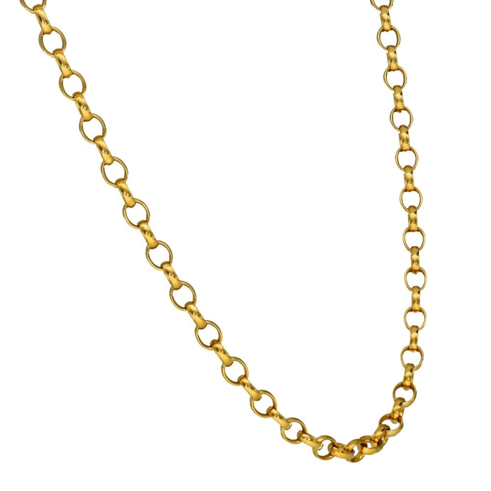9ct Yellow Gold Belcher Chain - 23" - 12.9g