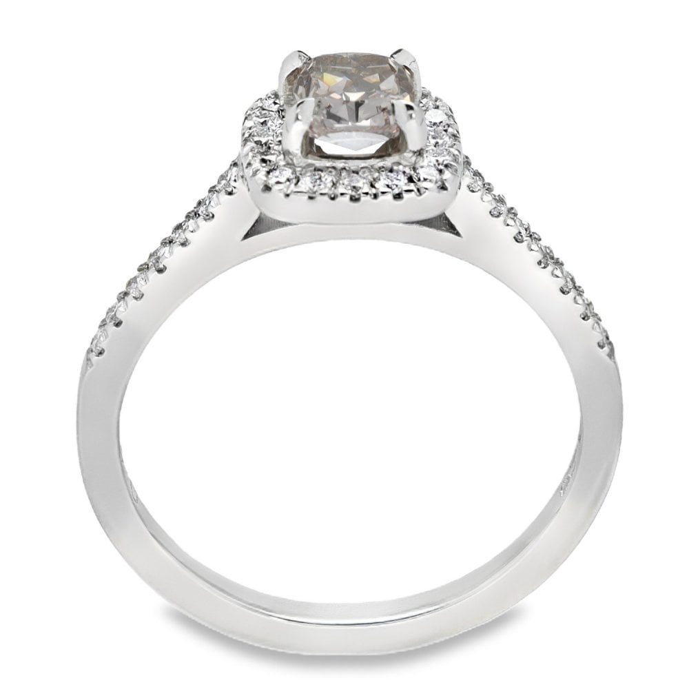 0.81ct Certified Fancy Purplish Pink Diamond Engagement Ring