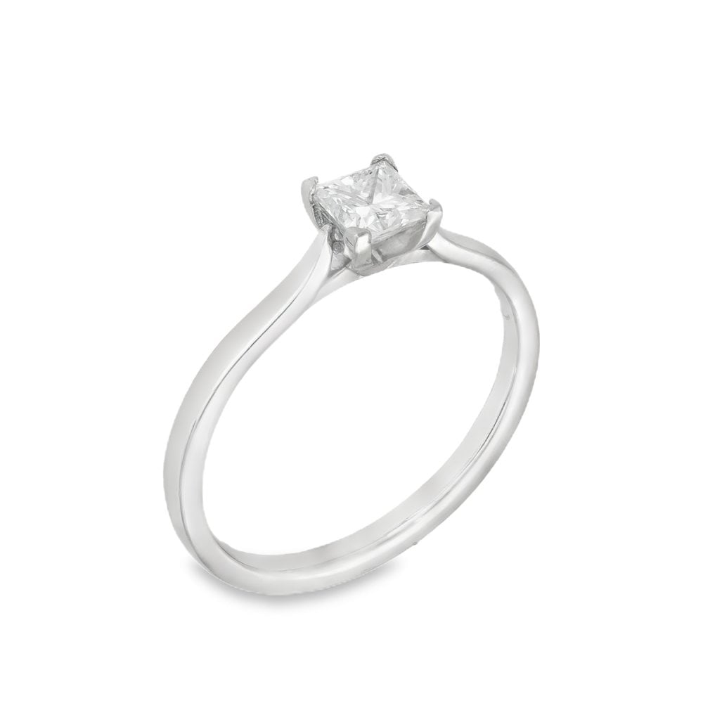 950 Platinum Diamond Engagement Ring - Size N - 0.48ct