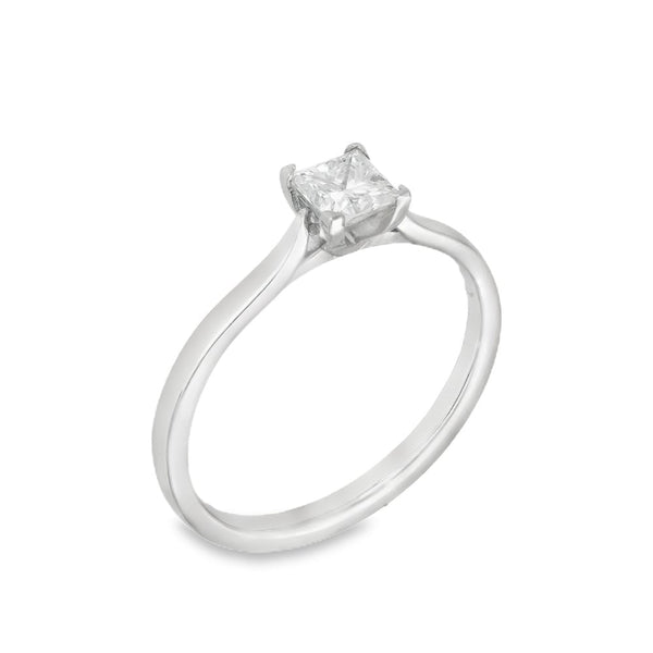 950 Platinum Diamond Engagement Ring - Size N - 0.48ct