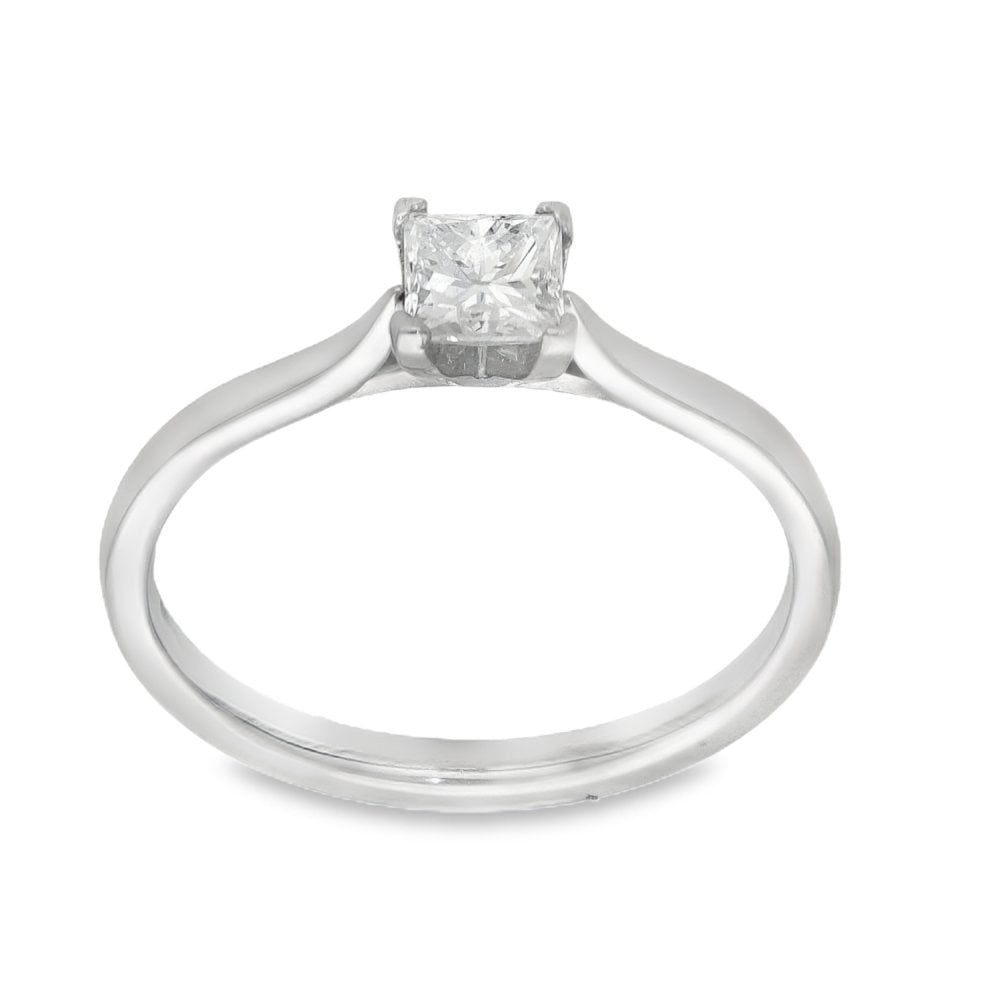 950 Platinum Diamond Engagement Ring - Size N - 0.48ct