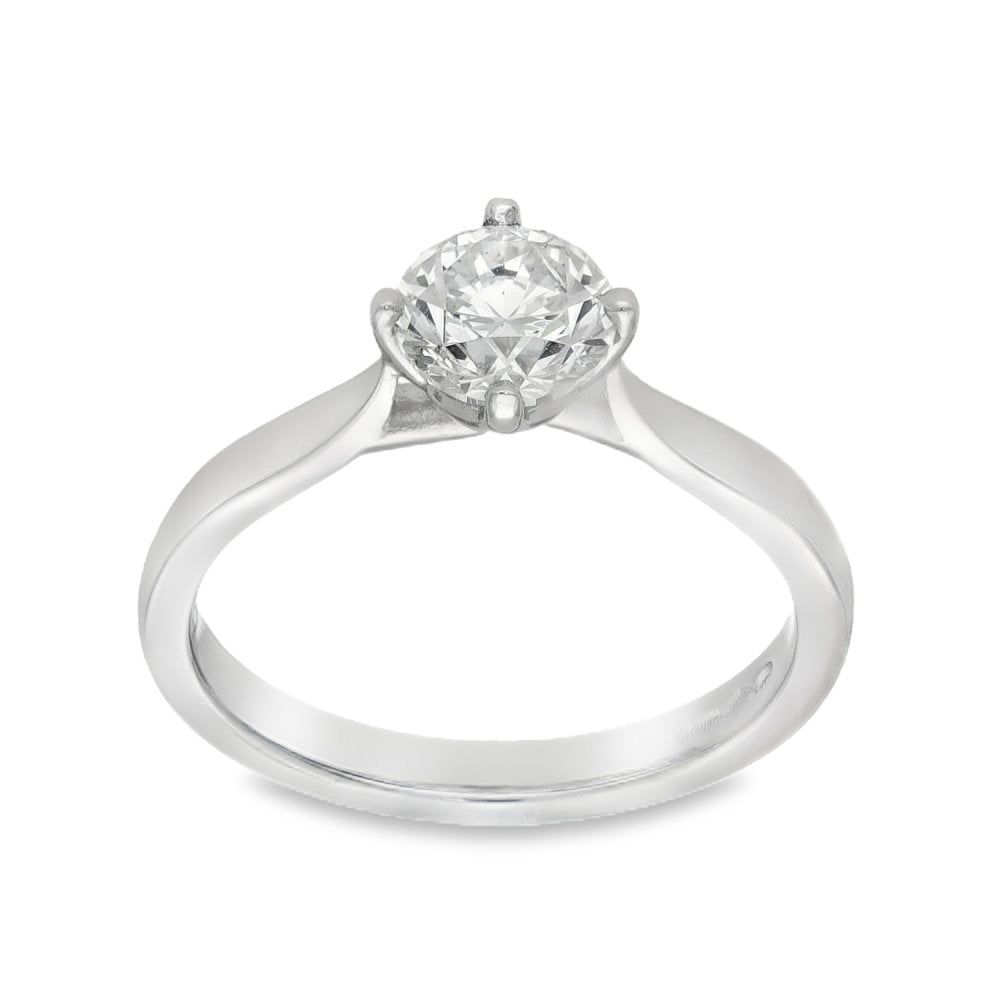 950 Platinum Diamond Engagement Ring - Size M - 1.00ct
