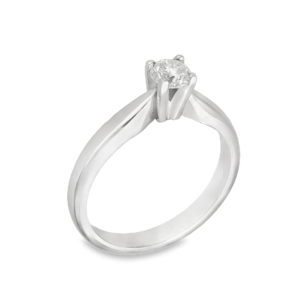 950 Platinum Diamond Engagement Ring - Size J½ - 0.31ct