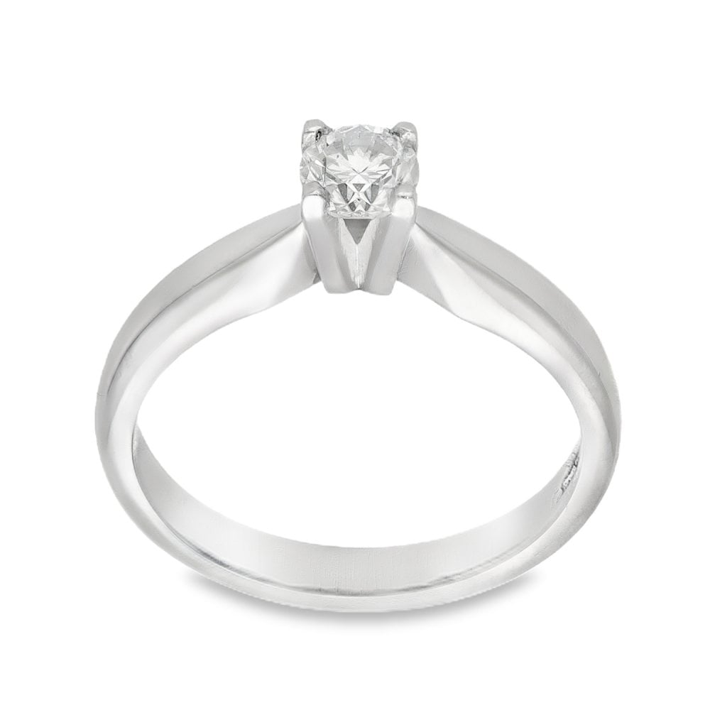 950 Platinum Diamond Engagement Ring - Size J½ - 0.31ct