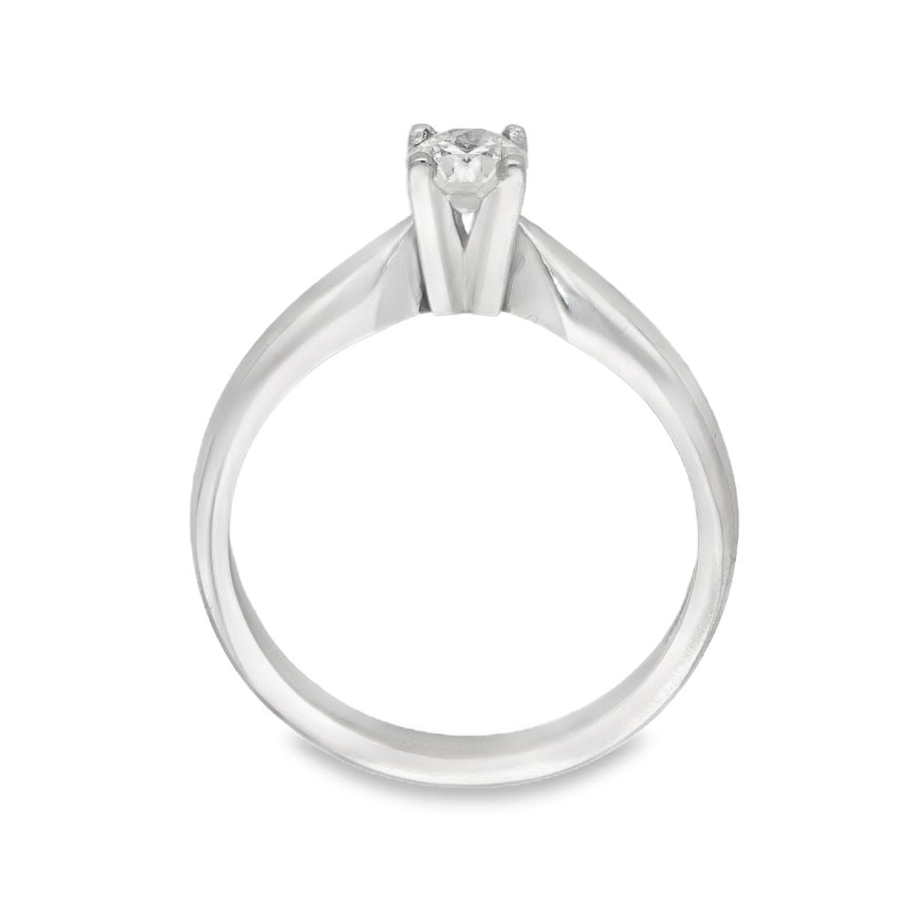 950 Platinum Diamond Engagement Ring - Size J½ - 0.31ct