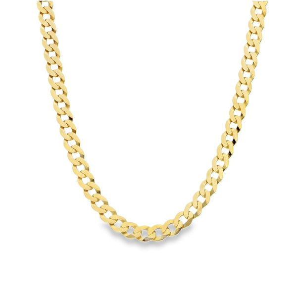 9ct Yellow Gold Curb Chain - 16" - 6.2g