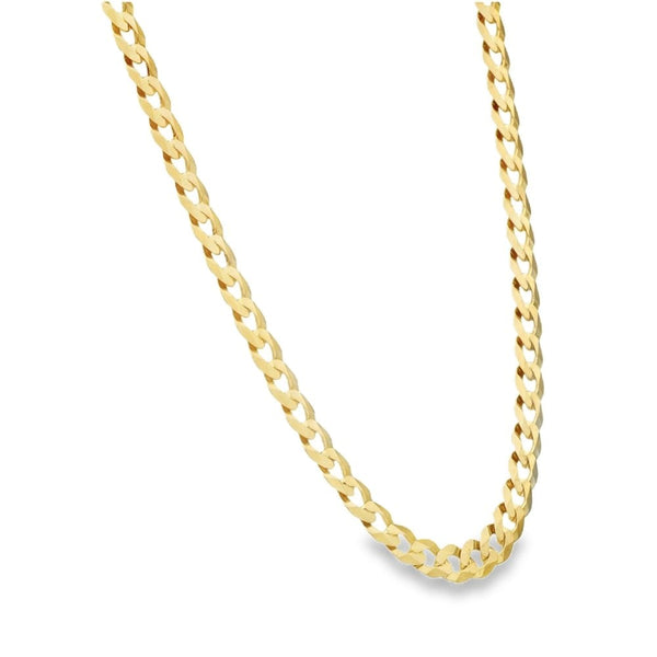 9ct Yellow Gold Curb Chain - 16" - 6.2g