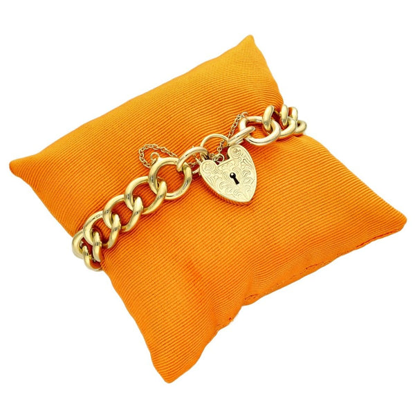 9ct Yellow Gold Heavy Curb Bracelet - 8" - 54.1g