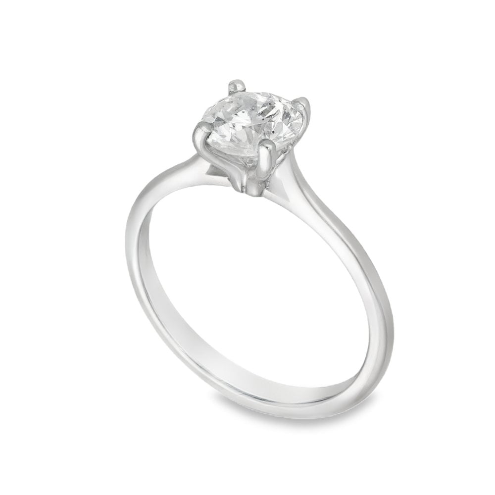 950 Platinum Diamond Engagement Ring - Size M - 1.03ct