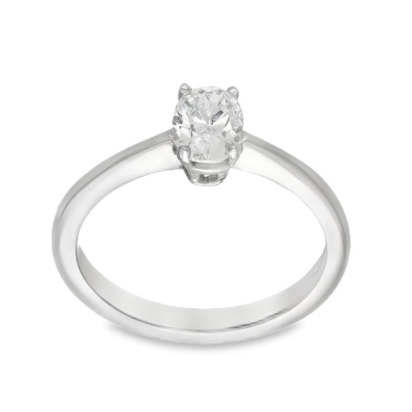 18ct White Gold Diamond Engagement Ring - Size I½ - 0.56ct