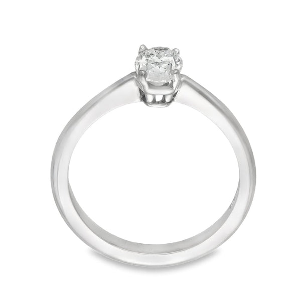 18ct White Gold Diamond Engagement Ring - Size I½ - 0.56ct
