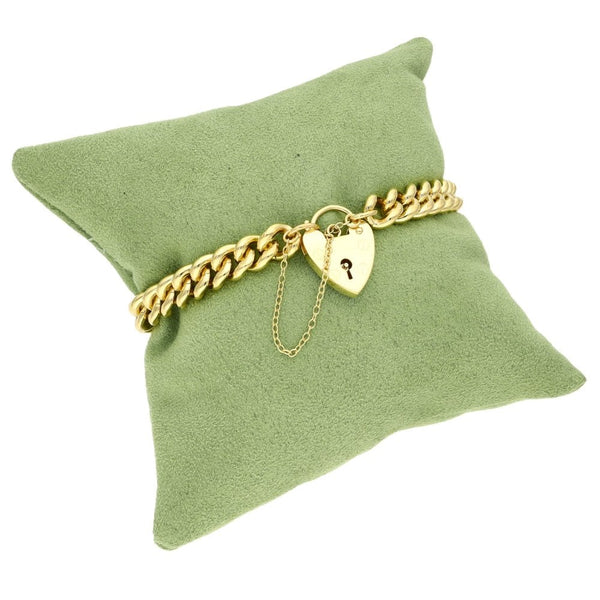 9ct Yellow Gold Curb Bracelet - 7.5" - 34.1g