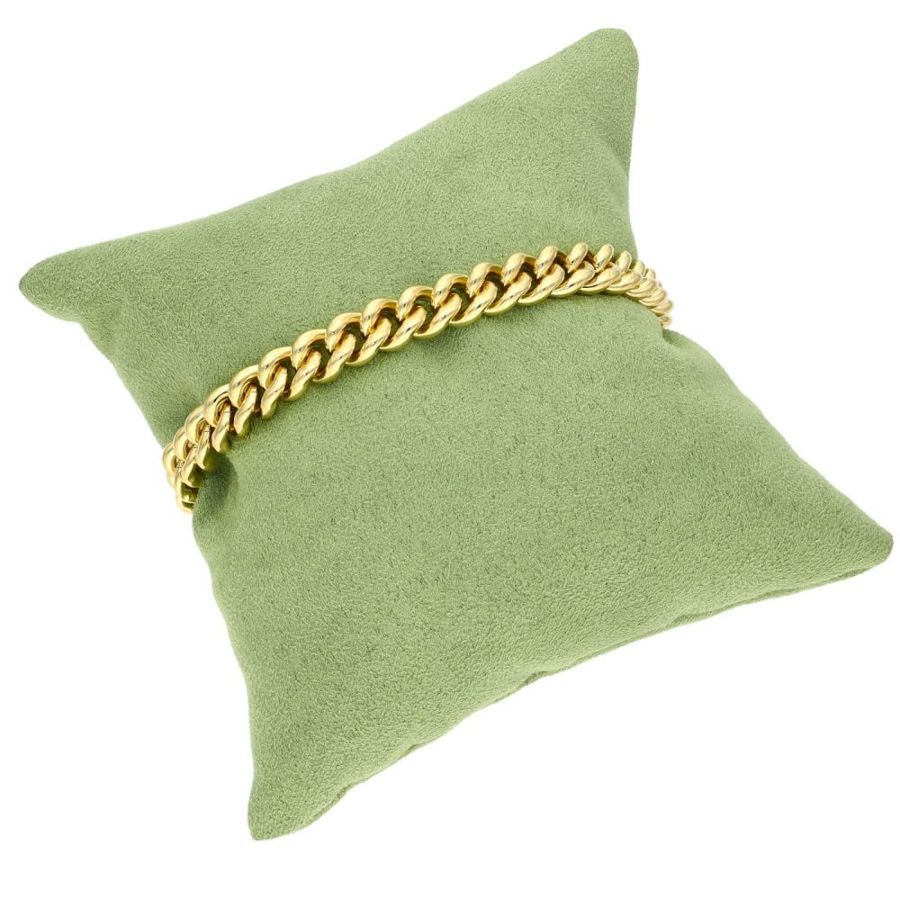 9ct Yellow Gold Curb Bracelet - 7.5" - 34.1g