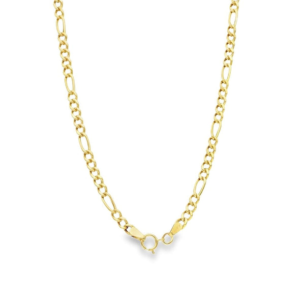 9ct Yellow Gold Fine Figaro Chain - 20" - 6.5g