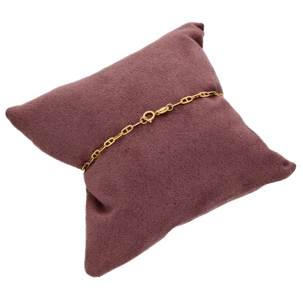 9ct Yellow Gold Anchor-Link Bracelet - 7.5" - 1.0g