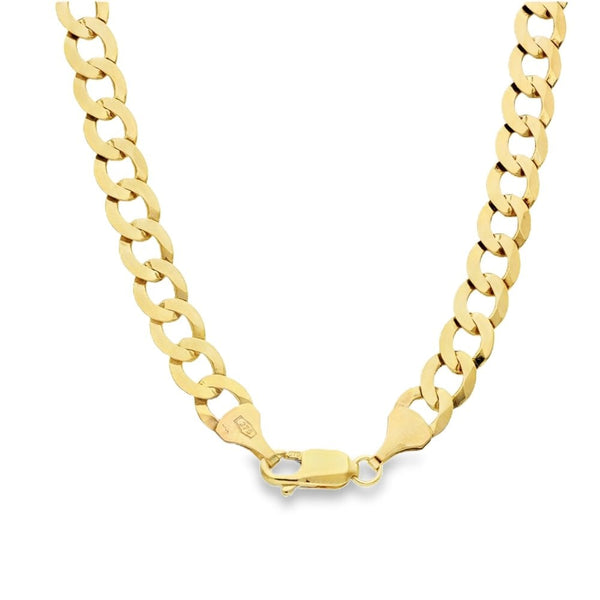 9ct Yellow Gold Curb Chain - 18" - 13.2g