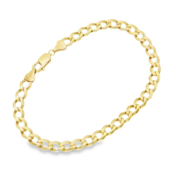 9ct Yellow Gold Curb Bracelet - 8.5" - 10.1g