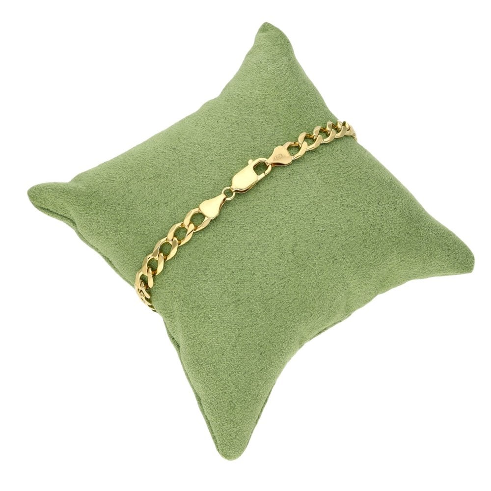 9ct Yellow Gold Curb Bracelet - 8.5" - 10.1g