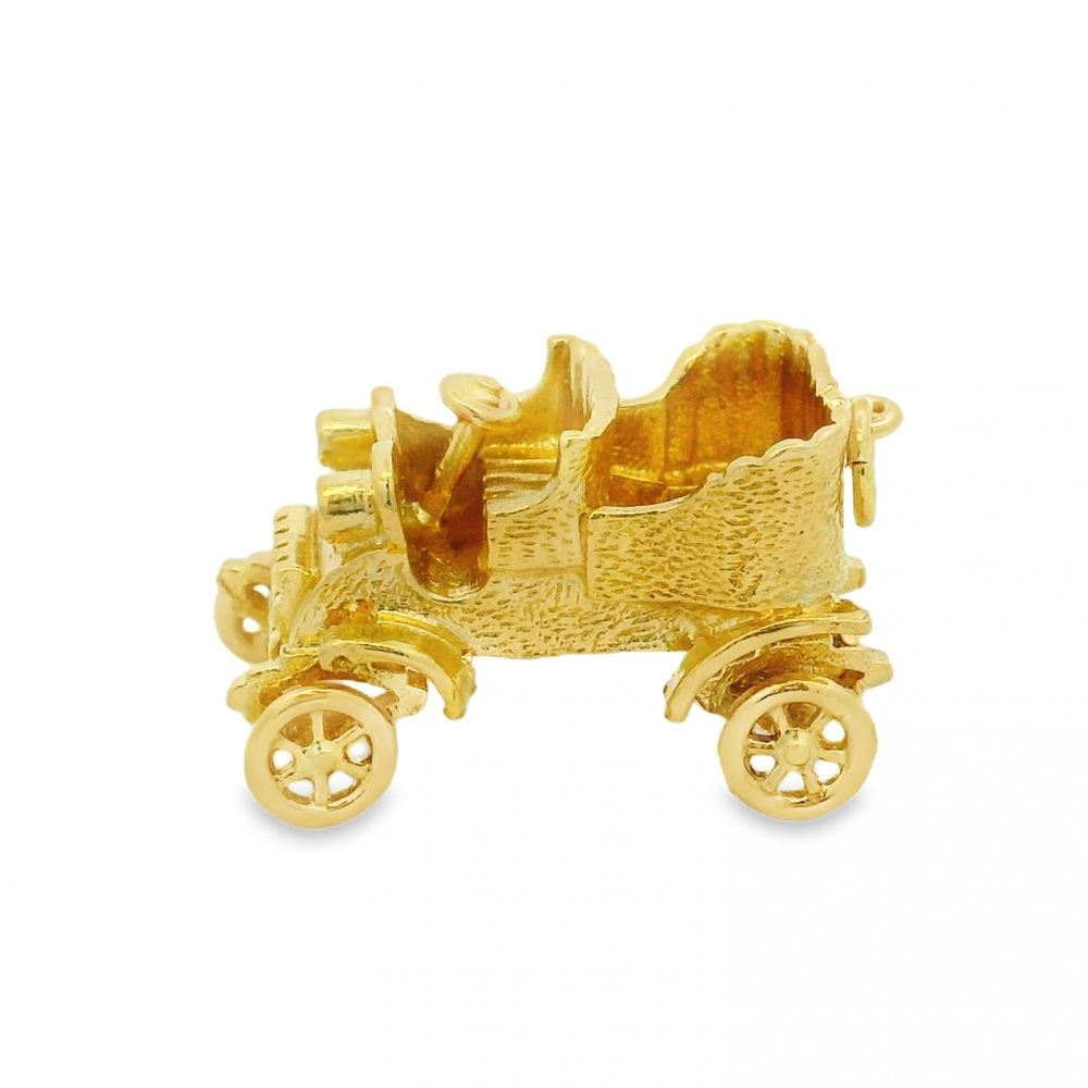 9ct Yellow Gold Vintage Car Charm - 26x15x14mm - 8.2g