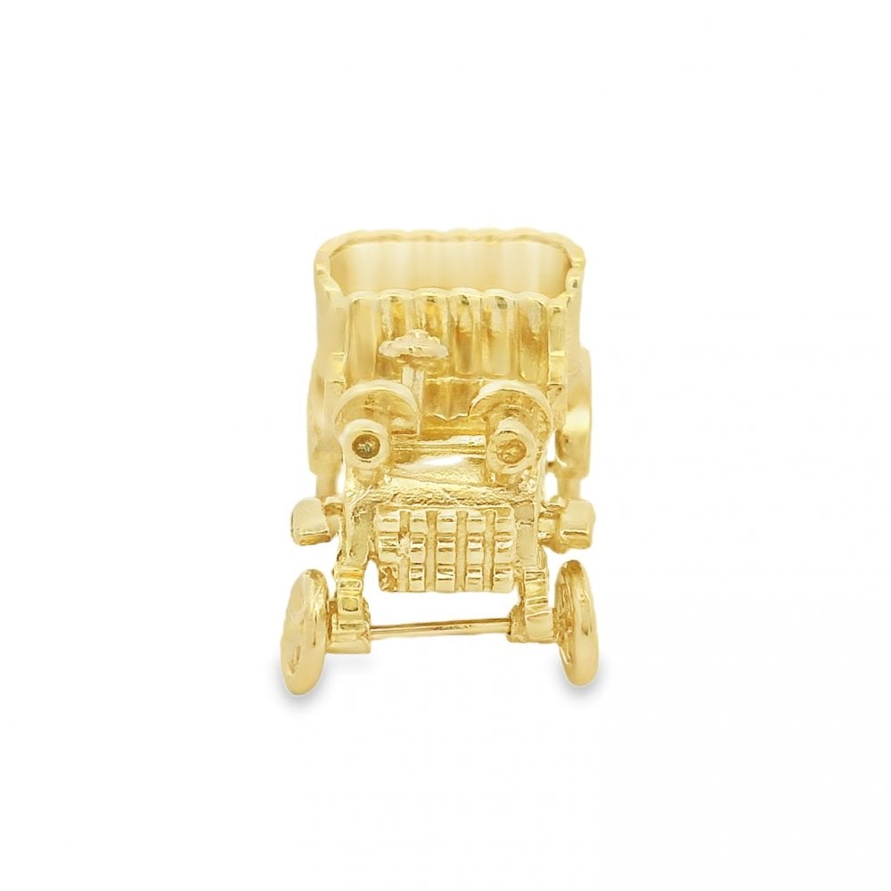 9ct Yellow Gold Vintage Car Charm - 26x15x14mm - 8.2g