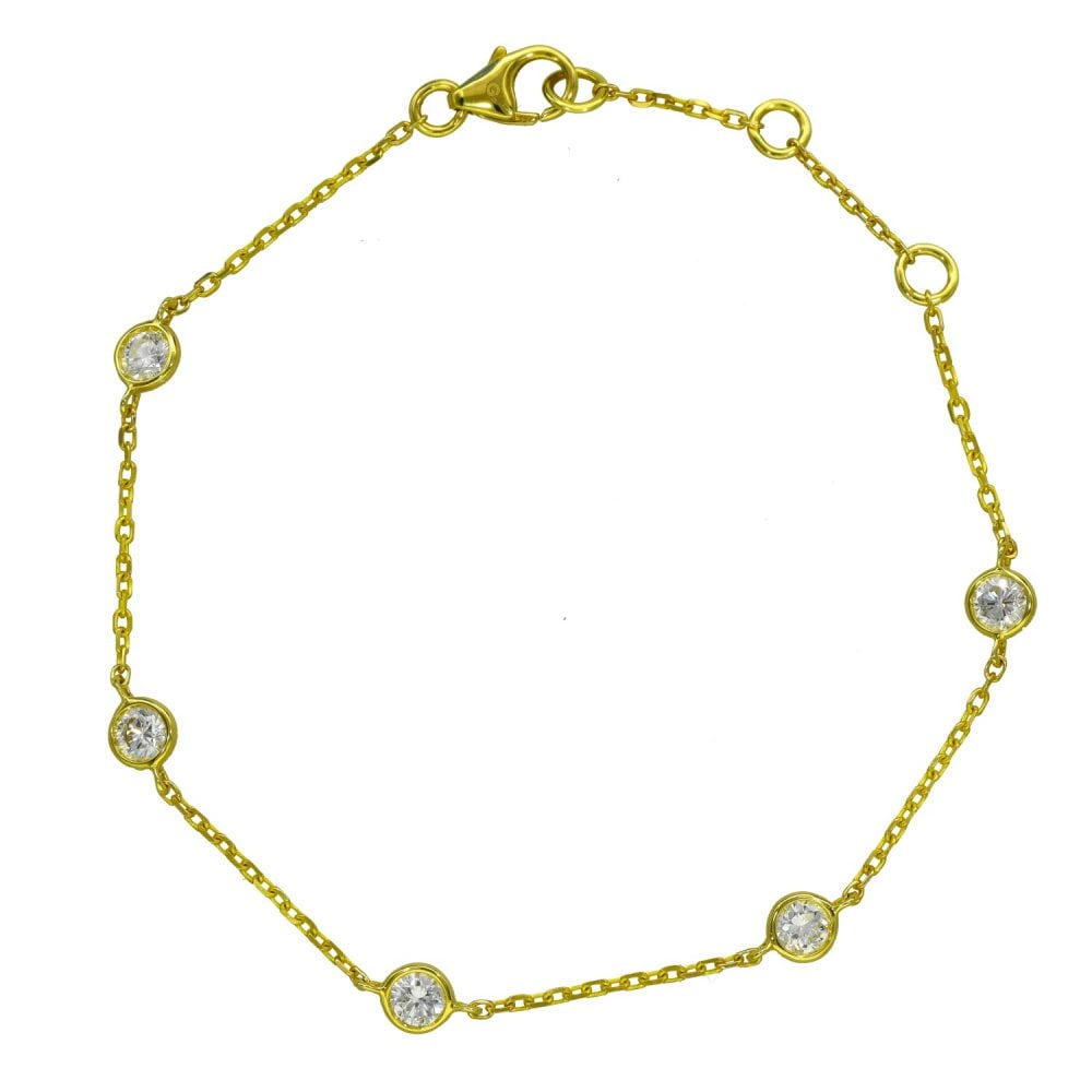 0.70ct Yellow Gold Diamond Bracelet - F/VS1