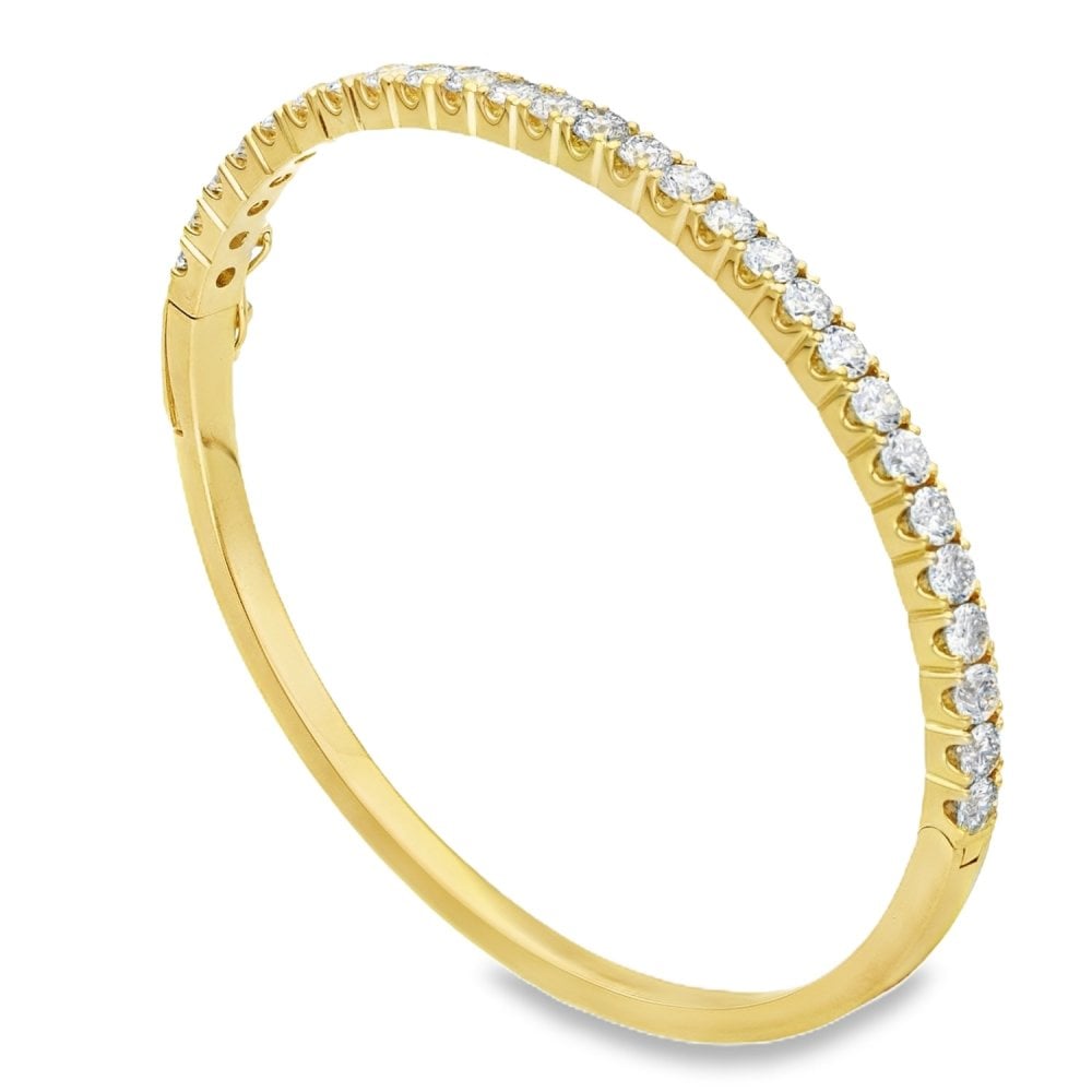Ladies 18ct Yellow Gold Diamond Set Tennis Bracelet - 3.50ct