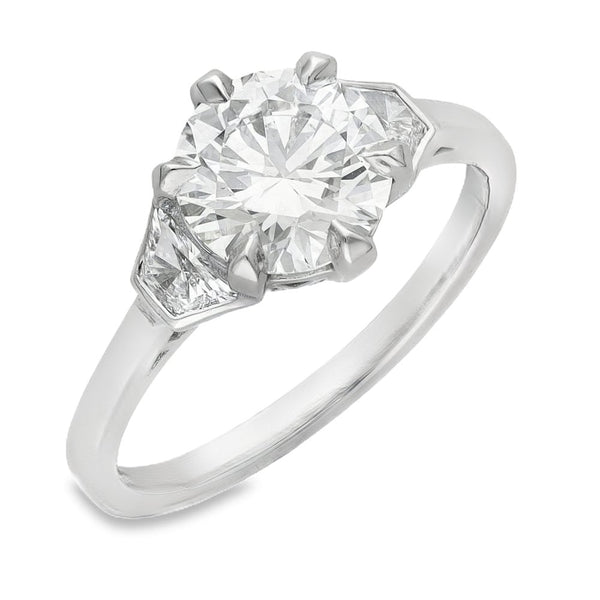 Ladies Platinum Certified Diamond Engagement Ring - IF