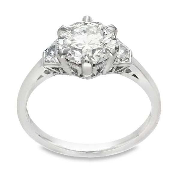 Ladies Platinum Certified Diamond Engagement Ring - IF