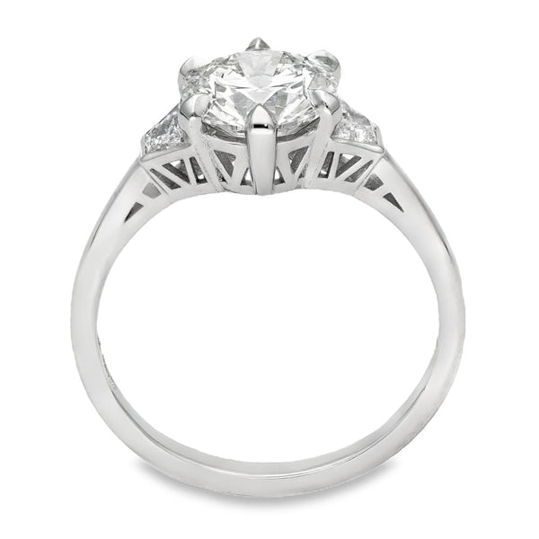 Ladies Platinum Certified Diamond Engagement Ring - IF