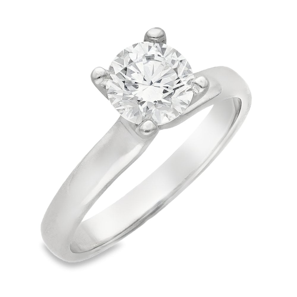 Ladies Platinum Diamond Solitaire Engagement Ring - 1.00ct