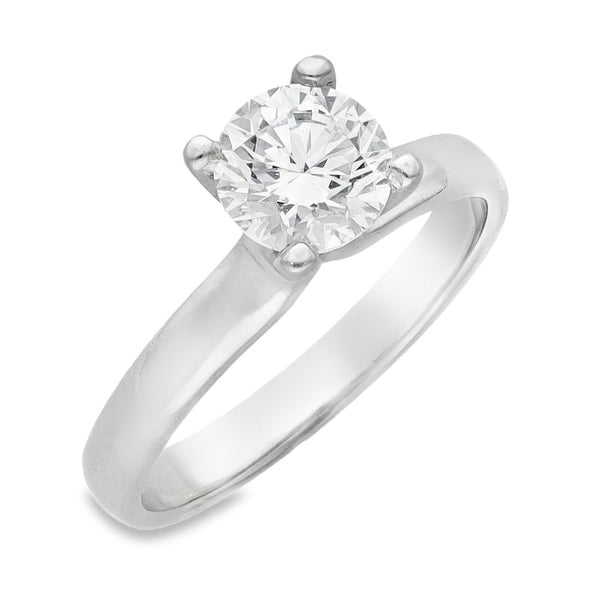 Ladies Platinum Diamond Solitaire Engagement Ring - 1.00ct