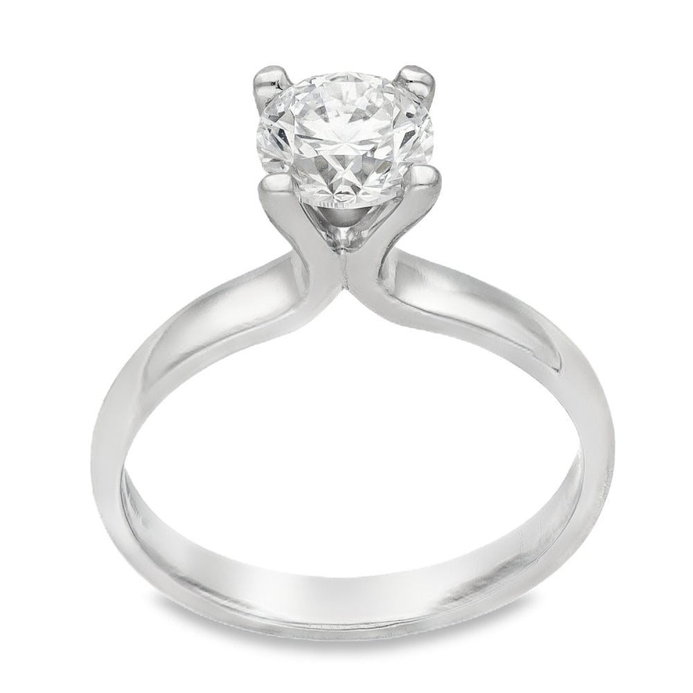 Ladies Platinum Diamond Solitaire Engagement Ring - 1.00ct