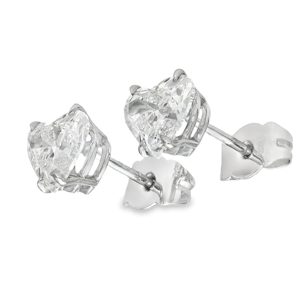 Ladies Platinum Diamond Stud Earrings - 2.05ct