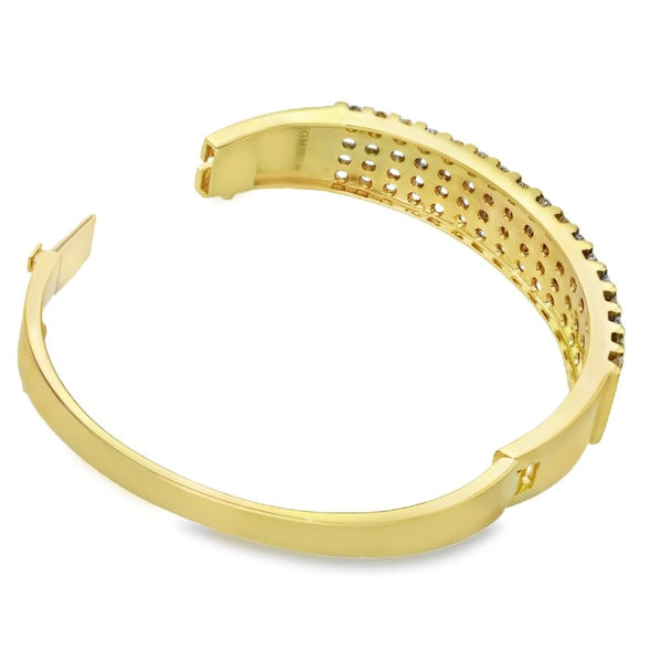 Ladies 18ct Yellow Gold Diamond Set Bangle - 5.00ct