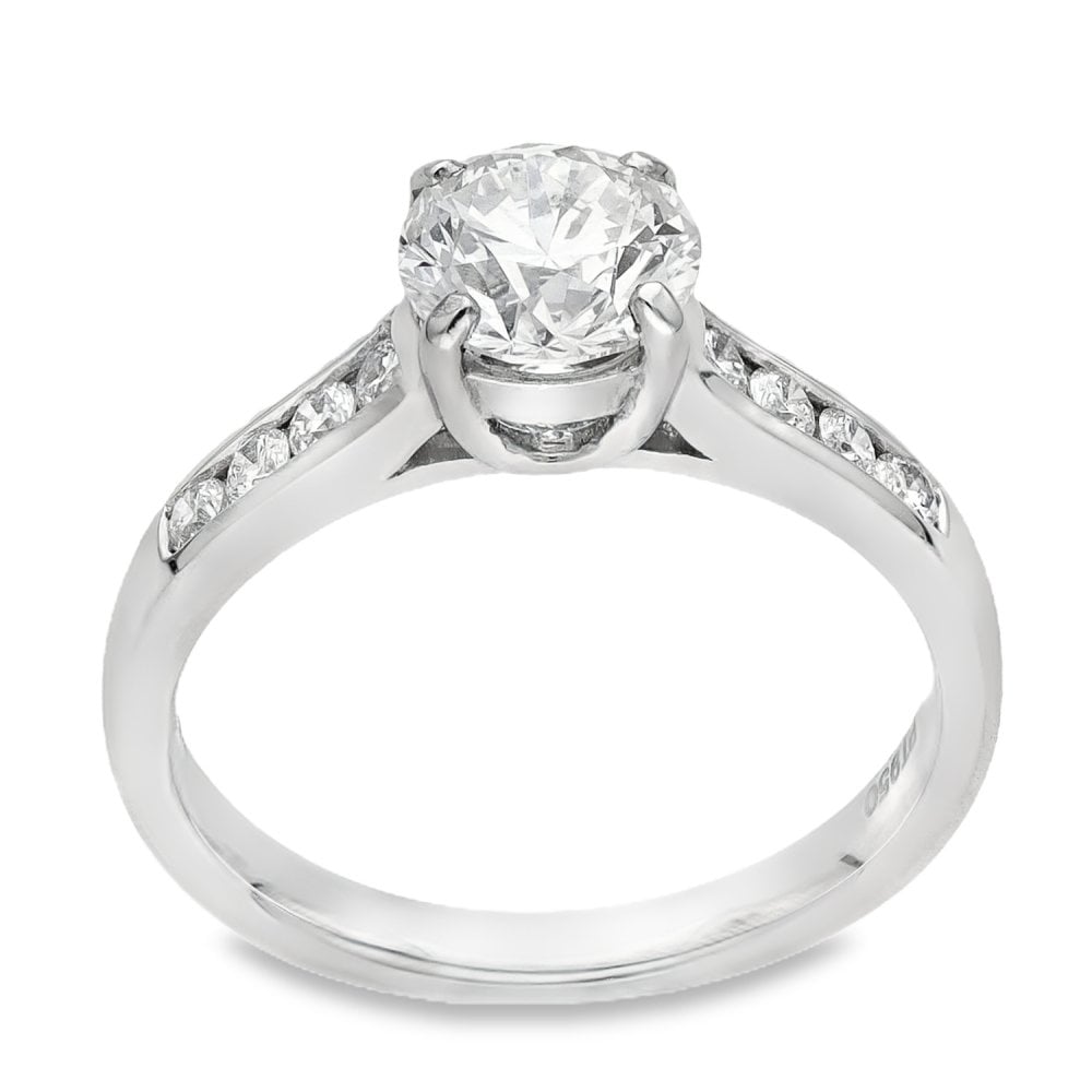 Ladies Platinum Diamond Engagement Ring - 1.44ct