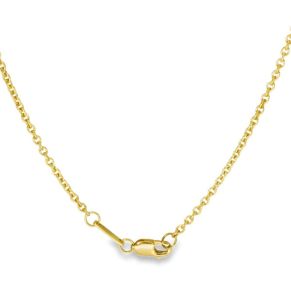18ct Yellow Gold Tapered Diamond Pendant & Chain - 18" - 2.87ct