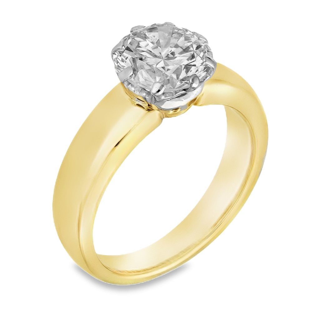 Ladies 18ct Yellow Gold 1.86ct Diamond Engagement Ring