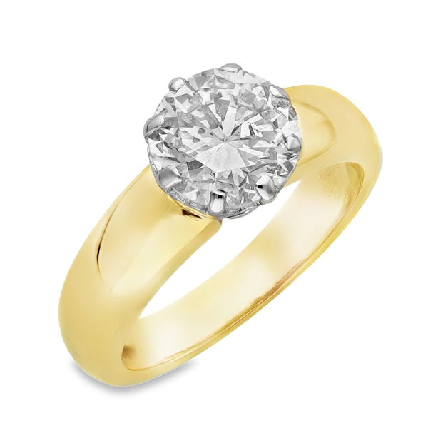 Ladies 18ct Yellow Gold 1.86ct Diamond Engagement Ring