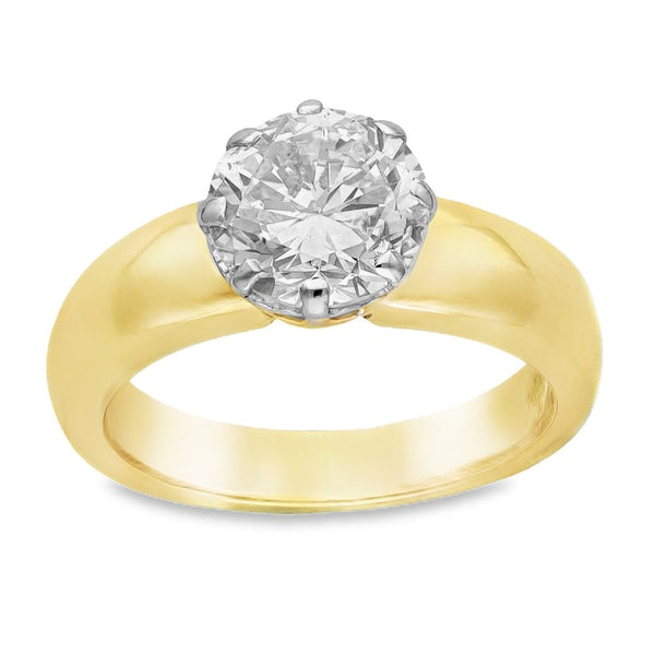 Ladies 18ct Yellow Gold 1.86ct Diamond Engagement Ring