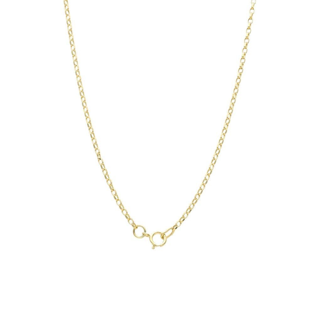 9ct Yellow Gold Crucifix Pendant & Belcher Chain - 18" - 3.2g