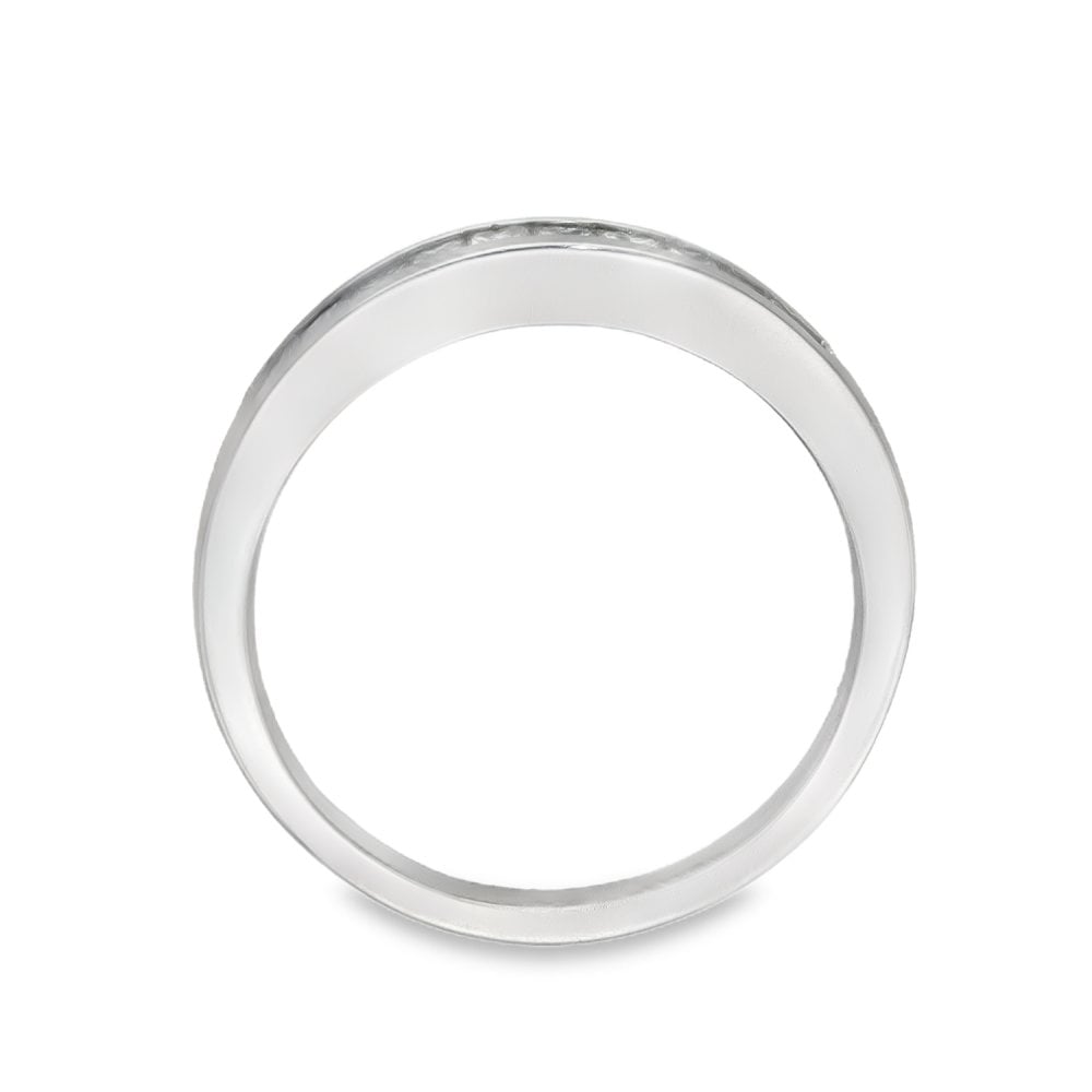 18ct White Gold Diamond Half-Eternity Ring - Size L½ - 0.33ct