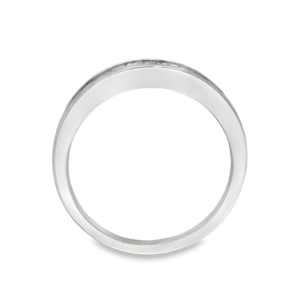 18ct White Gold Diamond Half-Eternity Ring - Size L½ - 0.33ct