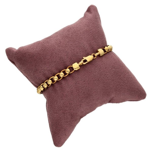 9ct Yellow Gold Rolo Belcher Bracelet - 7.5" - 13.1g