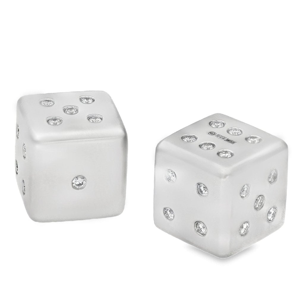 1.89ct Pair Of Platinum Diamond Dice - F/G - VS1