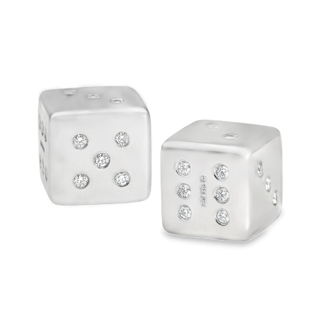 1.89ct Pair Of Platinum Diamond Dice - F/G - VS1