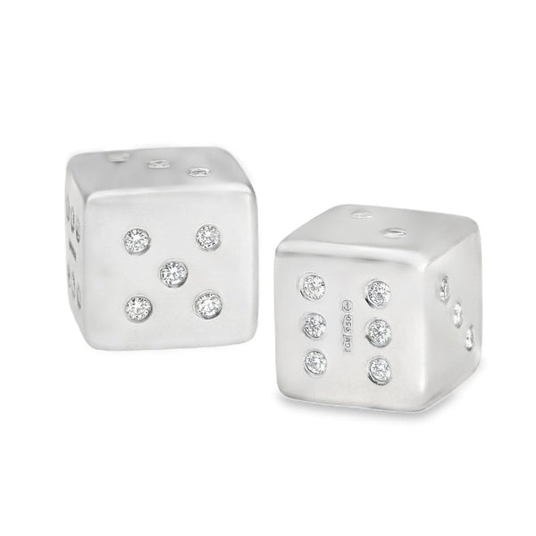 1.89ct Pair Of Platinum Diamond Dice - F/G - VS1