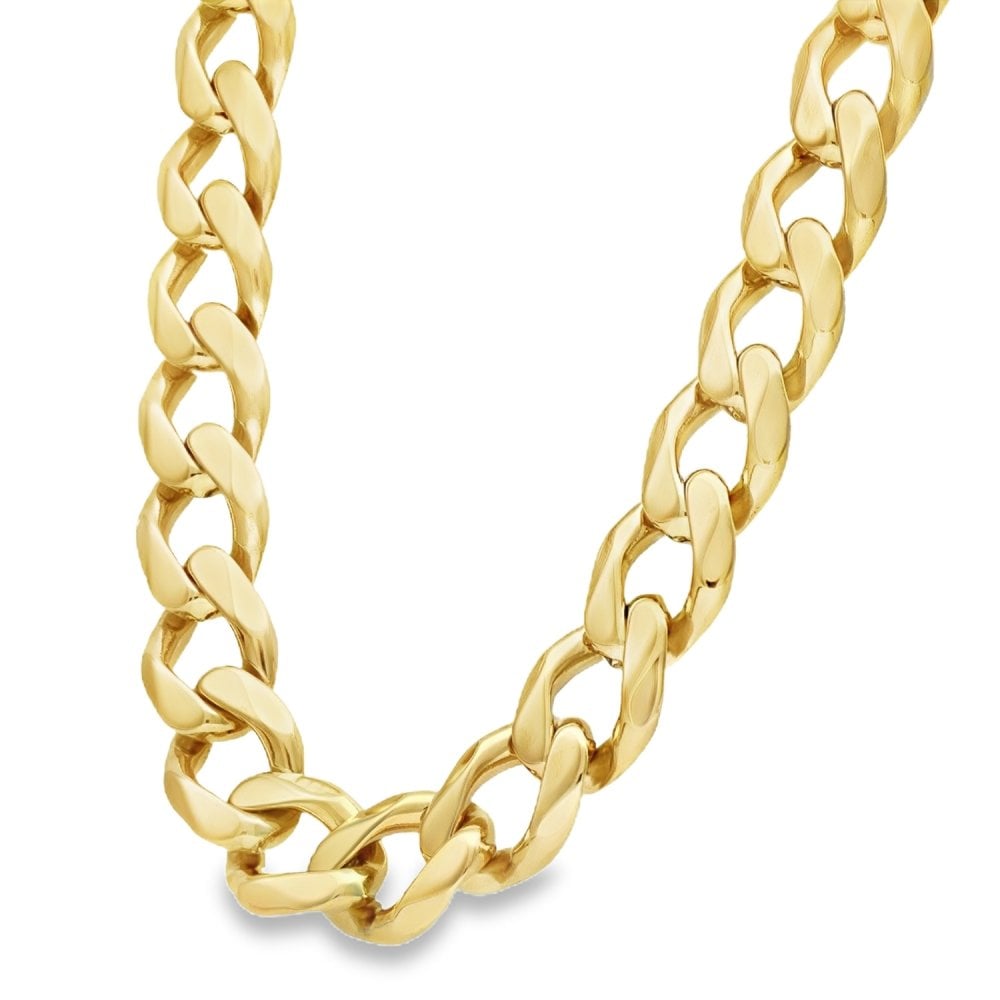 Gents 9ct Yellow Gold 26" Heavy Curb Chain - 216.3g