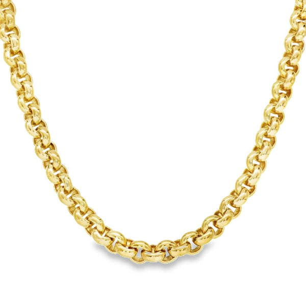 9ct Yellow Gold Heavy Belcher Chain - 28" - 123.4g