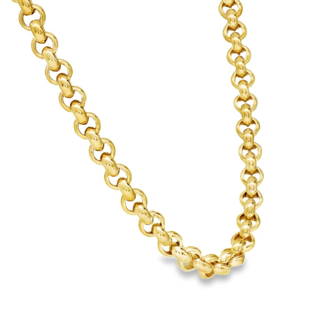9ct Yellow Gold Heavy Belcher Chain - 28" - 123.4g