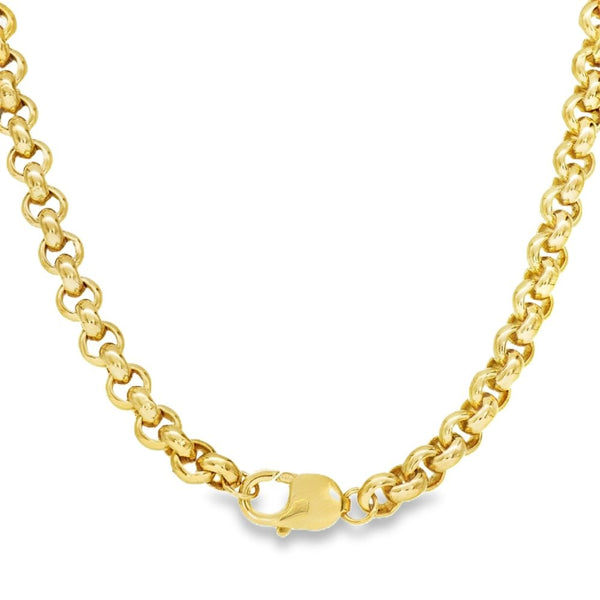 9ct Yellow Gold Heavy Belcher Chain - 28" - 123.4g